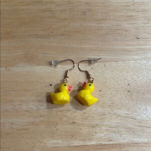 Yellow Duck Earrings